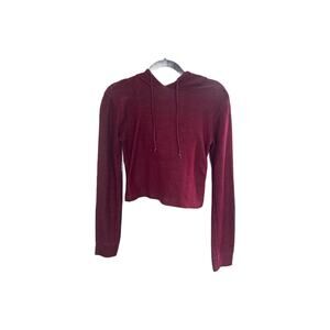 Lightweight Cropped Hoodie with Embroidery Flowers